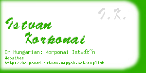 istvan korponai business card